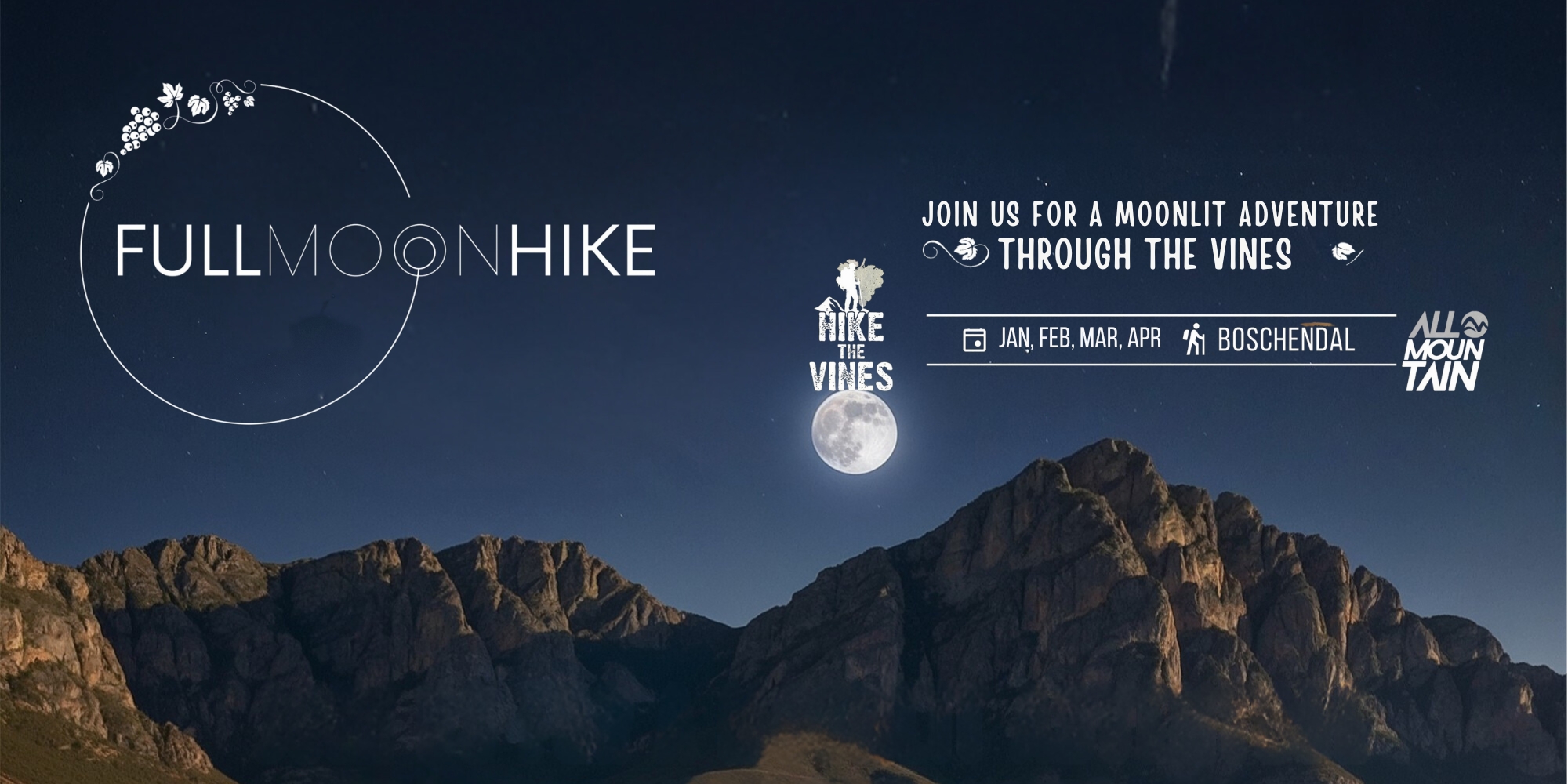 Summer 2025 Full Moon Hiking Series @ Boschendal | Entry Ninja